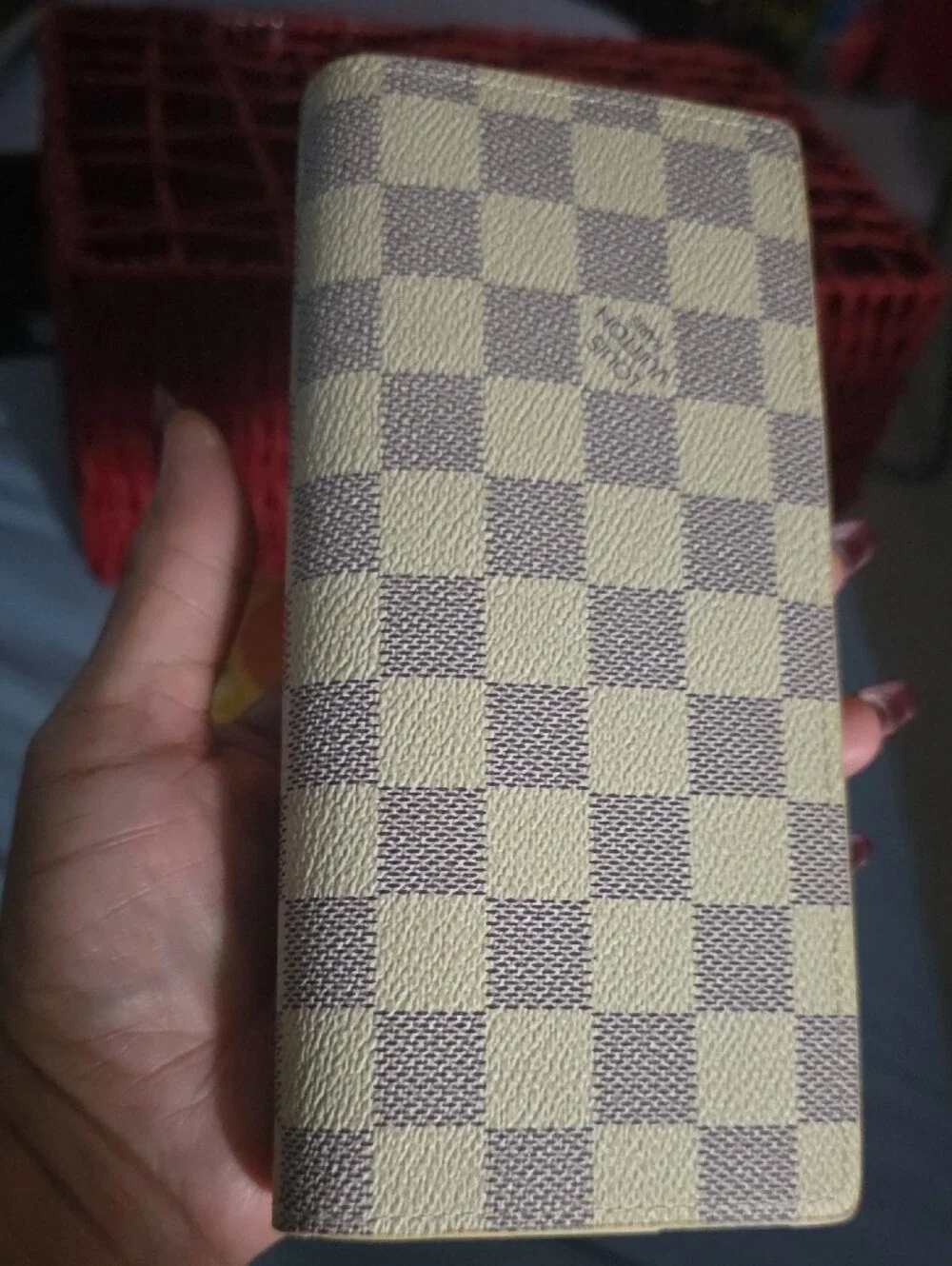 Louis Vuitton Damier Azur Canvas Wallet - Cream & Light Gray